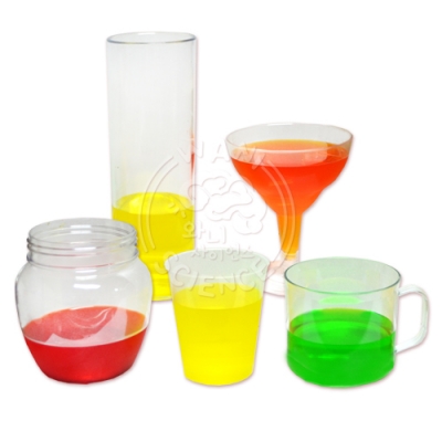 [와니사이언스] 여러가지모양의 투명한 그릇(5종,플라스틱)WN-5055