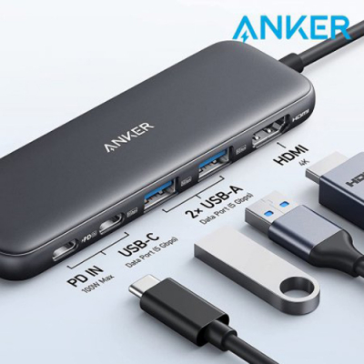 [앤커] 322 USB-C 5-in-1 멀티 허브 A8355011(A8355)