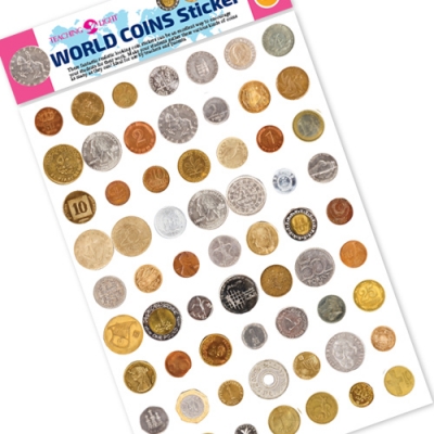 [리틀램스쿨] 칭찬스티커 World Coin (126개 2장/630개 10장)